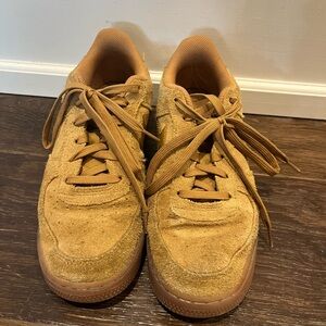 Nike AF1s Men's Tan Suede Sneakers